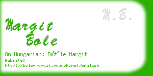 margit bole business card